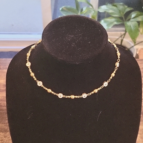 D'Orlan Jewelry - Vintage D'Orlan White Disk Necklace